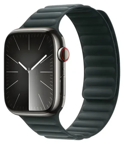 Devia Deluxe Magnetic Fiber tmavě zelená / Řemínek / Apple Watch 44/45/46mm / magnetický (6942297104600)