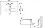 FRANKE - Strata Fragranitový dřez STG 614-78, 78x44 cm, kašmír 114.0494.706