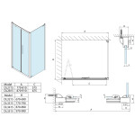 POLYSAN - LUCIS LINE skládací sprchové dveře 900, čiré sklo DL2815