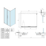 POLYSAN - LUCIS LINE čtvercový sprchový kout 900x900 L/P varianta DL2815DL3415