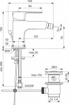 IDEAL STANDARD - Cerafine D Bidetová baterie s výpustí, chrom BC691AA