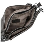 Trendy dámská koženková crossbody kabelka Kalle, tmavě šedá