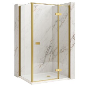 REA/S - Sprchový kout Atlas 80x80 Brush Gold vpravo KPL-K4373