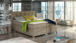 Boxspring Basilio Rozměr: 180 x 200 cm, látka: Riviera 36, Varianta: Bez LED osvětlení