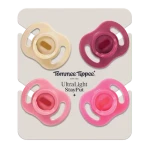 Tommee Tippee Silikonový Dudlík Ultra-light 6-18m, 4 ks, GIRL (433615)
