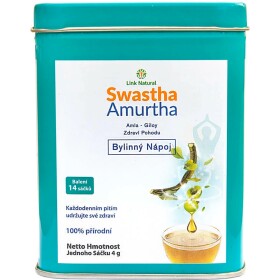 Link Natural Swastha Amurtha ájurvédský bylinný nápoj 14 sáčků v kovové krabičce