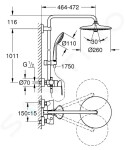 GROHE - Vitalio Joy Sprchový set 260 s nástěnnou baterií, 3 proudy, chrom 27684001