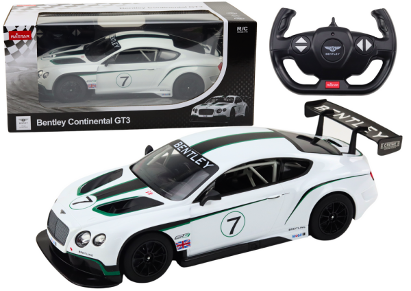 RASTAR Auto na dálkové ovládání R/C Bentley Continental GT3 1:14 Rastar bílé