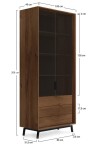 Massivo.cz Vitrína Modern Loft 2d/3s, hnědá, dub, masiv