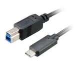 AKASA USB-C 3.1 (M) - USB-B 3.1 (M) 1m černá (AK-CBUB28-10BK)