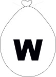 Balónek písmeno W bílé balonky.cz Balónek písmeno W bílé balonky.cz