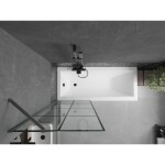 MEXEN/S - Next vanová zástěna FIX 70 x 150, černá vzor, grafit metal 895-070-000-00-77-95