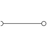 Weidmüller Z-series, Accessories, Cross-connector, For the terminals, No. of poles: 2 ZQV 2.5/2 1608860000-60 žlutá 60 ks