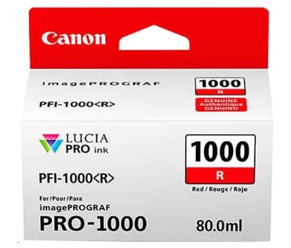 Canon CARTRIDGE PFI-1000R červená pro ImagePROGRAF PRO-1000 (935 str.) EDF_1002568