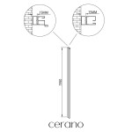 CERANO - Rozšiřovací profil pro dveře - Santini - černá matná 15 mm CER-718279