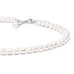 Perlový náhrdelník Stacey - sladkovodní perla, stříbro 925/1000, 40 cm + 3 cm (prodloužení) Bílá