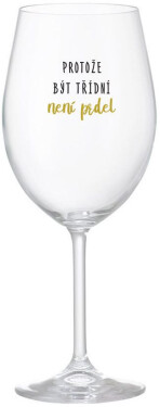 PROTOŽE BÝT TŘÍDNÍ NENÍ PRDEL čirá sklenice na víno 350 ml