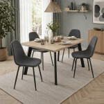 Jídelní židle, šedá, látka, CT-V2972 GREY2