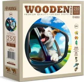 WOODEN CITY Dřevěné puzzle Veselý pes