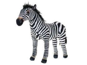 Plyšová zebra stojící 28 cm - realistická
