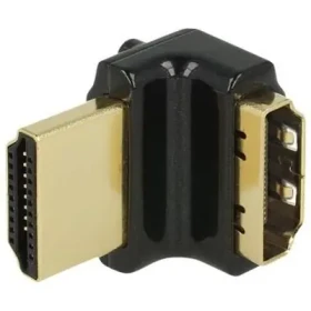 Delock Adaptér High Speed HDMI s Ethernetem – HDMI-A samice HDMI-A samec 4K / 90° pravoúhlý nahoru / černý (65663)