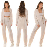 Souprava 2 kusů sexy prádla Must Have Loungewear CAPPUCCINO Einheitsgroesse