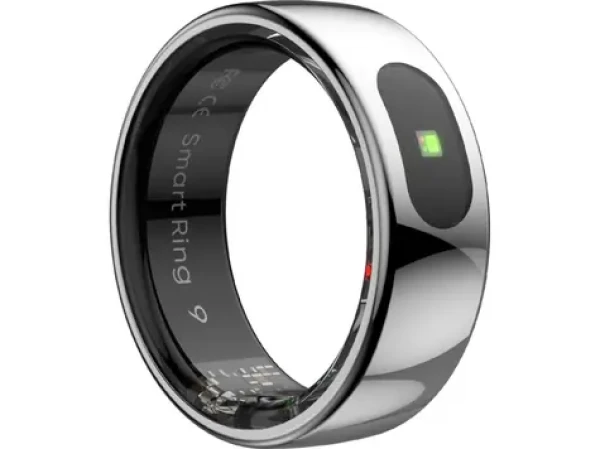 Powerton Smart RING PRO vel. 7 stříbrná / Chytrý prsten / Bluetooth 5.2 / 15 mAh / IP68 (WPSR08-S7)