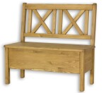ARTEN (NANO Systems s.r.o.) Rustikální jídelní lavice POPRAD SIL13A - borovice (bílý vosk) VARIANTA PROVEDENÍ:  (š x v x hl.): 150 x 96 x 53 cm