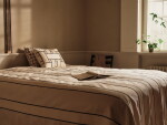 Ferm Living Povlak na polštář Lattice Offset Off-white/Black 40 × 60 cm, krémová barva, textil