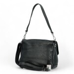 Stylová dámská kožená crossbody kabelka Keolla, černá