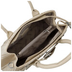 Luxusní dámská koženková kabelka do ruky Monica, taupe