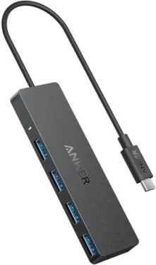 Anker USB-C Hub černá / USB hub / 4 porty / 5 Gb/s (A8309G11)