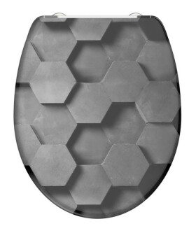 Schütte GREY HEXAGONS| Duroplast, Soft Close 4008431823928