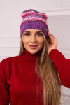 Fleecová čepice Patrycja K254 pink neon+violet UNI
