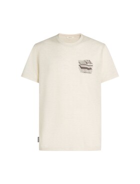 Pánské merino triko s krátkým rukávem ICEBREAKER Mens 150 Tech Lite SS Tee Evolving Layers, Ecru Hthr velikost: XL