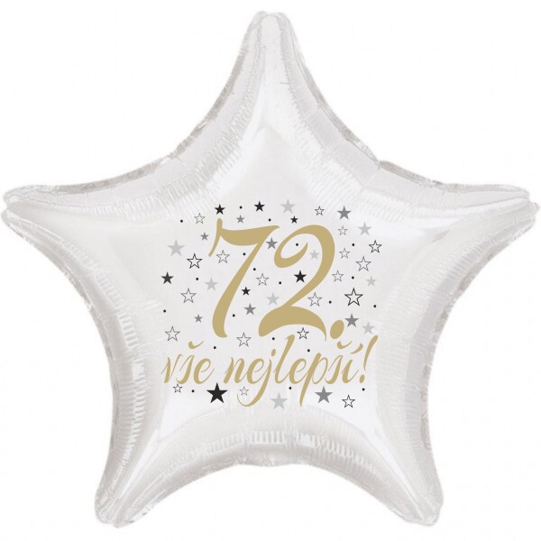 72. narozeniny balónek hvězda Balonky.cz 72. narozeniny balónek hvězda Balonky.cz