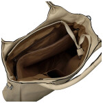 Trendy dámská koženková kabelka na rameno Stifa, krémová