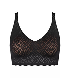 Dámská podprsenka ZERO Feel Bliss Bralette - BLACK - černá 0004 - SLOGGI BLACK L