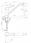 IDEAL STANDARD - CeraFlex Dřezová baterie, sklopná pod okno, BlueStart, chrom BC132AA