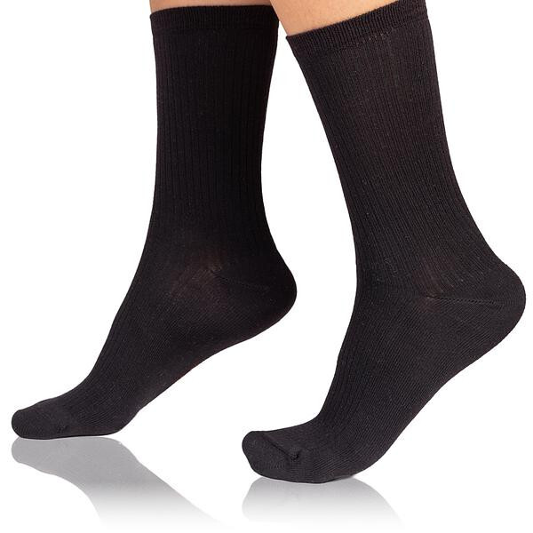 Dámské ponožky z modalu FANCY RIB MODAL SOCKS - BELLINDA - černá 39 - 42