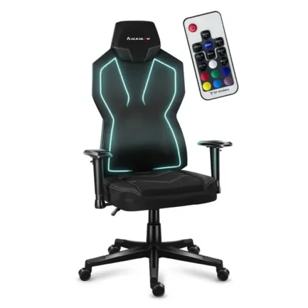 Huzaro Combat 6.2 RGB černá / Herní židle / nastavitelná / nosnost až 140 kg (HZ-COMBAT 6.2 BLACK RGB)