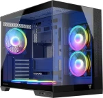MODECOM Volcano Panorama Apex ARGB černá / Skříň / ATX / 1x USB-C / 2x USB 3.0 / 3x ARGB / bez zdroje (AT-PANORAMA-5F-ARGB-10-000000-0002)