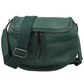 Stylová dámská koženková kabelko-ledvinka Ergitta Newa, tmavě zelená