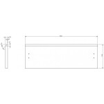 MEXEN - Orio čelo pro koupelnovou skříňku 60 x 20, černá mat 91A10-0600-235-1-71