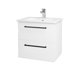 Dřevojas - Koupelnová skříňka GIO SZZ2 60 - M01 Bílá mat / Úchytka T06 / M01 Bílá mat 202002H