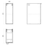 COMAD - Skříňka pod desku 20cm 1 dvířka 5907611662984