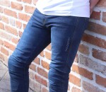 Pánské džíny na moto Trilobite Uptown skinny fit monolayer Aaa blue - 32 / modrá