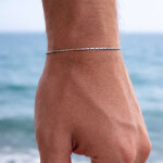 Pánský náramek Tobias - ocelový řetízek, chirurgická ocel, Stříbrná 15 cm + 2 cm (prodloužení)