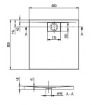 VILLEROY & BOCH - Architectura MetalRim Sprchová vanička, 80x80 cm, VilboGrip, alpská bílá UDA8080ARA148GV-01