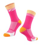 Force Streak ponožky růžovo/oranžové vel. L/XL (42-46)